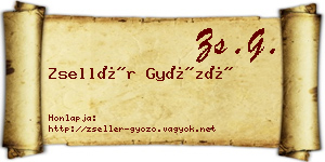 Zsellér Győző névjegykártya